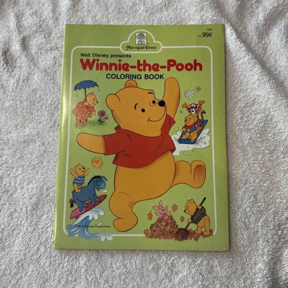 Vintage 1978 Walt Disney Winnie the Pooh Coloring Book Merrigold Press Unused